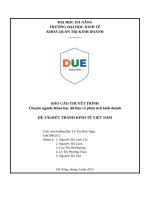 Báo cáo thuyết trình chuyên ngànhkhoa học dữ liệu và phân tích kinh doanh Đề tàibức tranh kinh tế việt nam