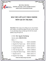 IUH - BÀI TẬP GIỮA KỲ QUẢN TRỊ HỌC - Thực trạng sự tác động của các yếu tố thuộc môi trường vi mô đến hoạt động SX-KD của DN Viettel và các giải pháp nâng cao hiệu quả SX-KD cho doanh nghiệp trong thời gian tới