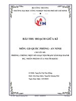 Chuyên Đề phòng, chống một số loại tội phạmxâmhạidanhdự, nhân phẩm của người khác