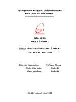 Tiểu luận kinh tế vĩ mô 1 Đề tài tăng trưởng kinh tế hoa kỳ giai Đoạn 1998 2000