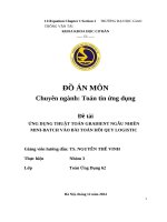 Đề tài Ứng dụng thuật toán gradient ngẫu nhiên mini batch vào bài toán hồi quy logistic