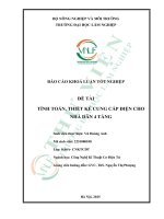 Tính toán, thiết kế cung cấp Điện cho nhà dân 4 tầng