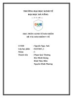 Kinh tế bảo hiểm Đề tài bảo hiểm y tế