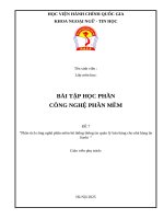 Đề 7 phân tích công nghệ phần mềm hệ thống thông tin quản lý bán hàng cho nhà hàng Ăn sushi