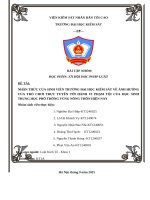 Nhận thức của sinh viên trường Đại học kiểm sát về Ảnh hưởng của trò chơi trực tuyến tới hành vi phạm tội của học sinh trung học phổ thông vùng nông thôn hiện nay