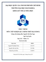 Phúc trình môn thí nghiệm quá trình thiết bị (ch3015)