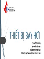 IUH - Bộ môn Kỹ thuật nhiệt - Thiết bị bay hơi