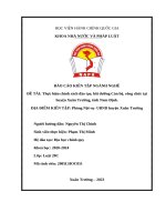 Báo cáo kiến tập ngành nghề Đề tài thực hiện chính sách Đào tạo, bồi dưỡng cán bộ, công chức tại huyện xuân trường, tỉnh nam Định