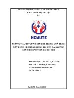 Những thành tựu và hạn chế trong quá trình xây dựng hệ thống chính trị của Đảng cộng sản việt nam thời kỳ Đổi mới