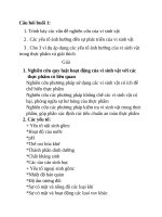 Ôn thi giữa kỳ - Vệ sinh thực phẩm