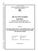Xây dựng nền tảng ai cho phép huấn luyện và tìm kiếm dữ liệu chuyên biệt phù hợp với doanh nghiệp
