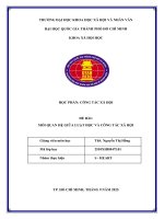 Đề bài mối quan hệ giữa luật học và côngtácxãhội