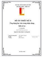 Đồ Án thiết kế ii Ứng dụng học sâu trong nhận dạng biển số xe