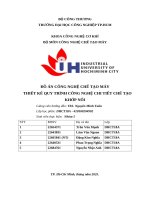 IUH - ĐỒ ÁN CÔNG NGHỆ CHẾ TẠO MÁY - THIẾT KẾ QUY TRÌNH CÔNG NGHỆ CHI TIẾT CHẾ TẠO KHỚP NỐI