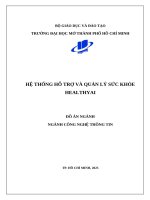 MBS - ĐỒ ÁN NGÀNH NGÀNH CÔNG NGHỆ THÔNG TIN - HỆ THỐNG HỖ TRỢ VÀ QUẢN LÝ SỨC KHỎE HEALTHYAI