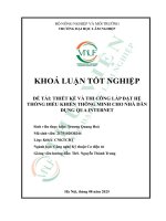 Thiết kế và thi công lắp Đặt hệ thống Điều khiển thông minh cho nhà dân dụng qua internet