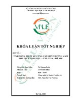 Tính toán, thiết kế cung cấp Điện trường mầm non dịch vọng hậu, cầu giấy, hà nội