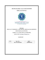 Môn học pháp luật về hợp Đồng và bồi thường thiệt hại ngoài hợp Đồng buổi thảo luận thứ nhất nghĩavụ và vấn Đề chung của hợp Đồng