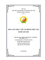 Báo cáo thực tập tại bệnh viện ung bướu hà nội