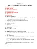 MỘT SỐ QUAN ĐIỂM LÝ THUYẾT TRONG XÃ HỘI