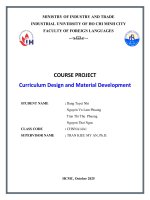 IUH - Course Project - Curriculum Design and Material Development