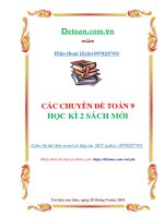 Các chuyên Đề toán 9 học kì 2 sach mới