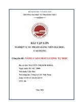 Nâng cao chất lượng tự học