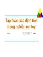 Tập huấn xác Định tình trạng nghiện ma túy