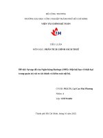 IUH - TIỂU LUẬN PHÂN TÍCH CHÍNH SÁCH THUẾ - Sự sụp đổ của Ngân hàng Barings (1995): Một bài học về thất bại trong quản trị rủi ro tài chính và kiểm soát nội bộ.