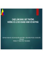 Case lâm sàng bất thường không có lỗ Đổ xoang vành về nhĩ phải