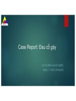 Case report Đau cổ gáy