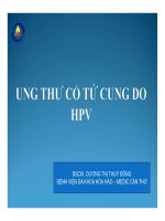 Ung thư cổ tử cung do hpv