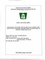 Sáng kiến Ứng dụng trí tuệ nhân tạo (ai) trong việc nâng cao kỹ năng Đọc cho học sinh cấp trung học cơ sở bằng video trực quan