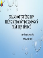 Thủng bít dạ dày do xương cá