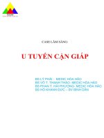 U tuyến cận giáp ca lâm sàng