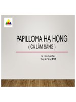 Papilloma hạ họng ca lâm sàng