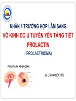 Vô kinh do u tuyến yên tăng tiết prolactin