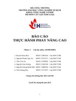 IUH - BÁO CÁO THỰC HÀNH PHAY NÂNG CAO - CHẾ TẠO VÀ LẮP RÁP HỘP GIẢM TỐC BÁNH RĂNG TRỤ RĂNG THẲNG HAI CẤP DẠNG KHAI TRIỂN