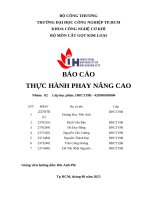 IUH - BÁO CÁO THỰC HÀNH PHAY NÂNG CAO