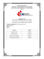 IUH - BÀI BÁO CÁO THỰC HÀNH PHỤ GIA THỰC PHẨM - PHỤ GIA LÀM ĐÔNG ĐẶC, LÀM DẦY