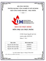 IUH - Tổng hợp báo cáo MÔN PHỤ GIA THỰC PHẨM - 5 Bài