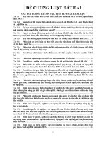 Đề cương luật Đất Đai