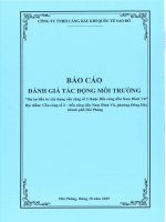 Báo cáo dtm dự Án Đầu tư xây dựng cầu cảng số 2 thuộc bến cảng dầu nam Đình vũ