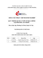 IUH - BÁO CÁO THỰC TẬP DOANH NGHIỆP - QUY TRÌNH QUẢN LÝ HỒ SƠ ĐỊA CHÍNH TẠI PHƯỜNG AN NHƠN