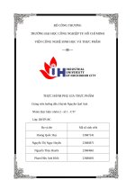 IUH - Báo cáo thực hành Phụ gia thực phẩm - Phụ gia chống OXY hóa