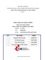 IUH - BÁO CÁO THỰC HÀNH PHỤ GIA THỰC PHẨM - PHỤ GIA CHỐNG OXY HÓA