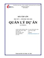 IUH - BÀI TẬP LỚN - Quản lý dự án (2130441)