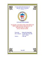 Skkn ứng dụng công nghệ thông tin trong thiết kế hoạt Động luyện tập môn khoa học tự nhiên thcs