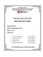 IUH - MÔN HỌC: PHỤ GIA THỰC PHẨM - BÁO CÁO THỰC HÀNH - Tổng hợp 5 bài