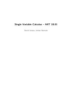 Single variable calculus - MIT 18.01